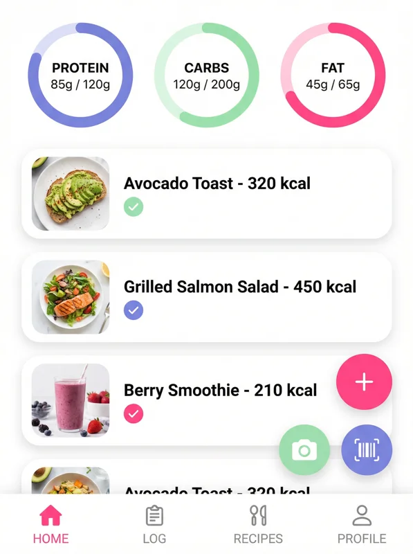 Vibrant Food Tracking App